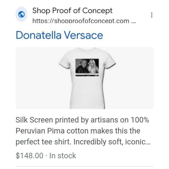NWT Proof of concept Donatella & Gianni Versace Tee, size XS - Picture 8 of 14